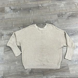 Hippie Rose Beige Sweater with Faux Button Down Back Size Medium